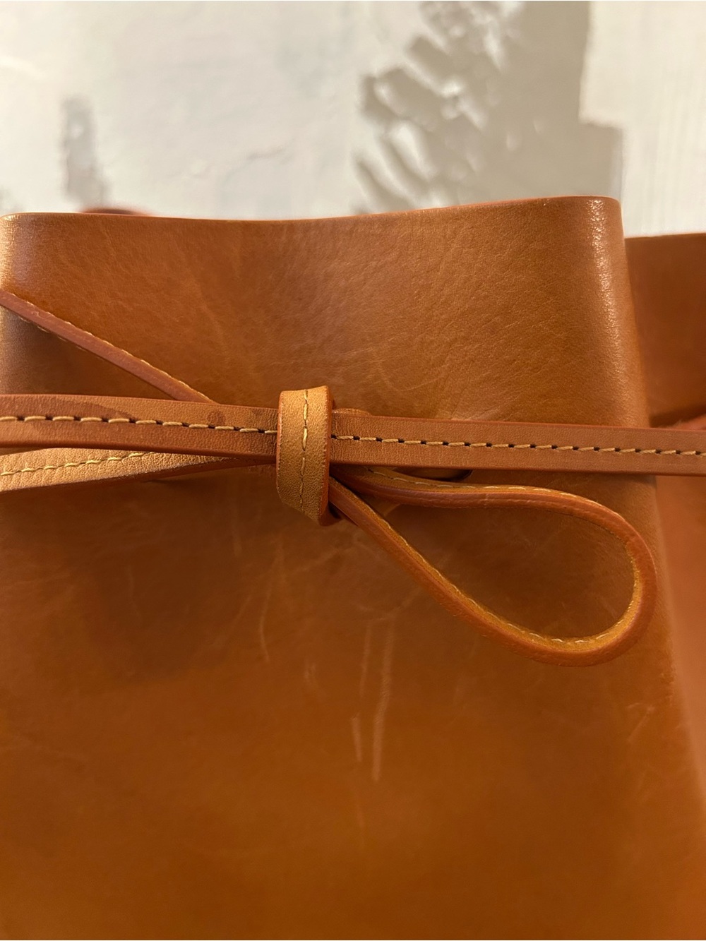 Mansur Gavriel Women’s Leather Bucket Bag in Cognac Brown - Picture 6 of 13